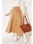 Fermuarlı Kadın Süet Etek Parça Detaylı 3