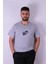Attent!on Baskı Gri Erkek T-Shirt 1