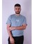 Be Mindfull Baskı Mavi Erkek T-Shirt 1