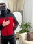 Erkek Siyah Kırmızı Softshell Outdoor Su İtici Rüzgar Geçirmez Mont 8