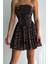 Leopar Desenli Straplez Balon Elbise 3
