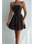 Leopar Desenli Straplez Balon Elbise 5
