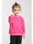 Kız Çocuk Oversize Bisiklet Yaka Basic Sweatshirt 4