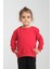 Kız Çocuk Oversize Bisiklet Yaka Basic Sweatshirt 3
