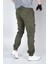 Kışlık Regular Gabardin Haki Kargo - Likralı, Paçası Lastikli 4