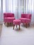 Pembe Teddy Kumaş Çay Seti Ikili Koltuk Berjer ve Puf Takımı (Salon, Balkon, Ofis) 3'lü Takım 1