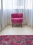 Pembe Teddy Kumaş Çay Seti Ikili Koltuk Berjer ve Puf Takımı (Salon, Balkon, Ofis) 3'lü Takım 2