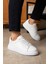 Tommy Erkek Deri Sneaker Ayakkabı Beyaz 4