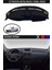 Citroen Berlingo 1996-2002 Modelleri Için Uygun Torpido Koruma Halısı Siyah Kenar Renk Siyah 1