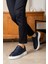 Tommy Erkek Deri Sneakers Ayakkabı Lacivert 4