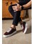 Tommy Erkek Deri Sneaker Ayakkabı Bordo 5
