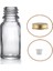10 ml Şeffaf Şişe Sarı Metal Düz Kapaklı, 24 Adet, Cam Şişe, Kozmetik Şişesi 1