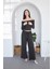 Beli Lastikli Bürümcük Kumaş Palazzo Pantolon 1