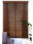 Wooden Blinds %100 Doğal Ahşap Jaluzi Perde 50MM,ALÜMINYUM Kasalı Yüksek Kaliteli-Walnut Brown/ceviz 2