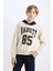 Erkek Çocuk 2'li Takım Baskılı Kapüşonlu Sweatshirt Üst Beli Lastikli Jogger Eşofman Altı D4741A8NS 3