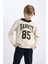 Erkek Çocuk 2'li Takım Baskılı Kapüşonlu Sweatshirt Üst Beli Lastikli Jogger Eşofman Altı D4741A8NS 4