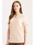 Regular Fit Apaş Yaka Basic Düz Bürümcük Kısa Kollu Tişört E0325AX25SP 1