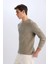 Regular Fit Bisiklet Yaka Uzun Kollu Waffle Tişört D7504AX25SP 3