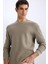 Regular Fit Bisiklet Yaka Uzun Kollu Waffle Tişört D7504AX25SP 4