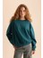 Coool Oversize Geniş Kalıp Bisiklet Yaka Basic Düz Kalın Sweatshirt D9022AXNS 1