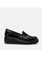 01AYH306670A100 Deri Siyah Kadın Loafer 1