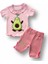 3-6 6-9 9-12 12-18 Ay Avokado Nakışlı Kısa Kollu Sweatli Şortlu 2li Kız-Erkek Bebek Takımı 1