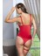 Saten Bacak Bantlı Çıtçıtlı Badi Kırmızı (BRF11490) 2