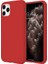 Apple iPhone 11 Pro Max İnce Mat Silikon Kılıf Kırmızı 1