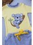 3-6 6-9 9-12 12-18 Ay Yavru Koala Nakışlı Uzun Kollu Sweat 2li Kız Erkek Bebek Takımı 2