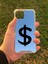 Apple iPhone 11 Pro Uyumlu Aynalı Dollars Desenli Darbe Kamera Korumalı Silikon Telefon Kılıfı 1