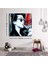 Dekoratif Baskı Illüstrasyon Kadın Kare Kanvas Tablo 1
