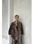 Leopar Desenli Gabardin Gömlek Pantolon Ikili Takım 3