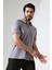 Pamuk Regular Fit Dar Kesim Kısa Kollu Polo Yaka T-Shirt 21844 Gri 2