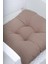 Mega Kahve Sandalye Minderi 45X45 Özel Dikişli Bağcıklı 2