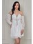 Ekru Taşlı Piliseli Mini Abiye 58387 1