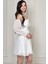 Ekru Taşlı Piliseli Mini Abiye 58387 2