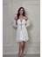 Ekru Taşlı Piliseli Mini Abiye 58387 4