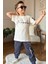 Erkek Çocuk Önü Fredoom Yazı Baskı Arkası Kartal Figürlü T-Shirt Siyah Eşofman Takım 1