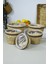 Naturel Hasır Sepet Organizer, Saksı, Mutfak, Banyo 5 Boy Kahve Şerit - P02-3 1