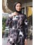 Leopar Desenli Saten Ikili Takım 1342 - Kahve 5