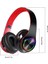 Kulaküstü Bluetooth 5.0 Kulaklık LED Işıklı Mikrofonlu Kablosuz Kulaklık Oyun Müzik Şık Tasarım 5