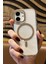 Apple iPhone 16 Plus Uyumlu Darbelere Karşı Korumalı Magsafe Özellikli Çöl Titanyum Detaylı Sararmaz Şeffaf Kılıf 3