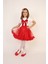 Kız Çocuk Kırmızı Fiyonk Detaylı Tişört Kırmızı Etek Takım 23 Nisan 29 Ekim Gösteri Kıyafeti 3