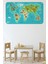 - Eğitici Dünya Haritası Dünya Atlası Çocuk ve Bebek Odası Duvar STICKER-60X105-3784 1
