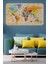 - Ahşap Görünümlü Eğitici Detaylı Atlası Dünya Haritası Duvar STICKER -60X105-3842 1