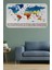 - Ülke Bayrak Lı Eğitici Başkent Detaylı Atlası Dünya Haritası Duvar STICKER -60X105-3857 1