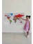 - Eğitici Ülke ve Başkent Detaylı Atlası Dünya Haritası Duvar STICKER -60X105-3853 4