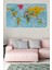 - Türkçe Eğitici Ülke ve Başkent Okyanus Detaylı Atlası Dünya Haritası Duvar STICKER -60X105-3864 1