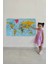 - Türkçe Eğitici Ülke ve Başkent Okyanus Detaylı Atlası Dünya Haritası Duvar STICKER -60X105-3864 4