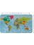 - Türkçe Eğitici Ülke ve Başkent Okyanus Detaylı Atlası Dünya Haritası Duvar STICKER -60X105-3870 2